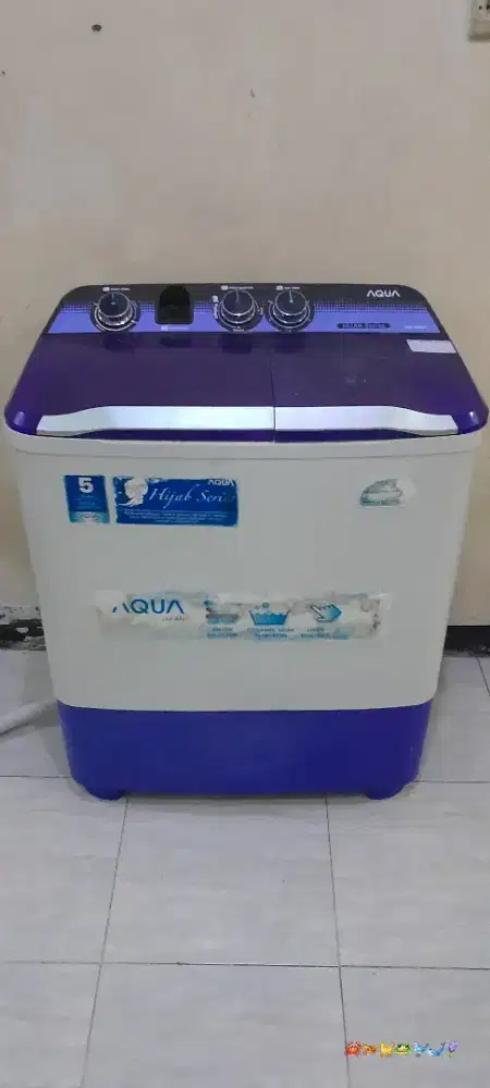 Mesin cuci 2 tabung Aqua Hijab Series