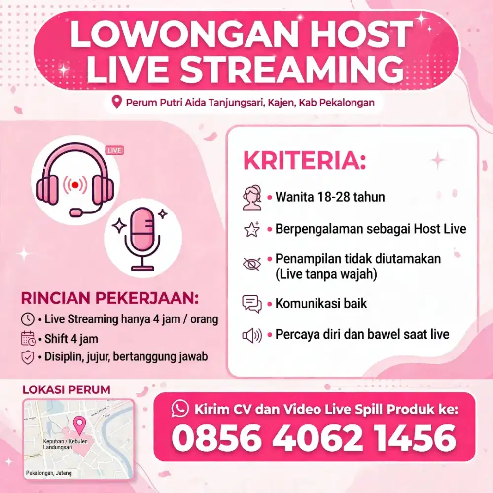 Host Live 4 jam per hari