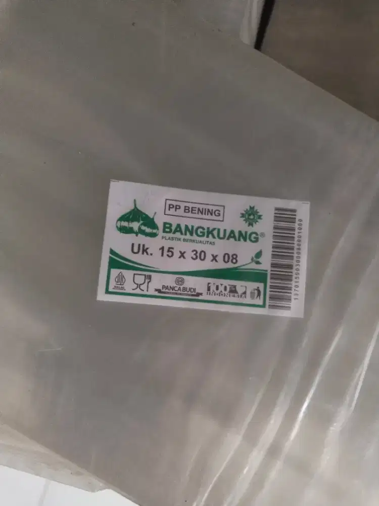 4 pack Plastik PP 15x30, 0.8 Mili ( tebal)