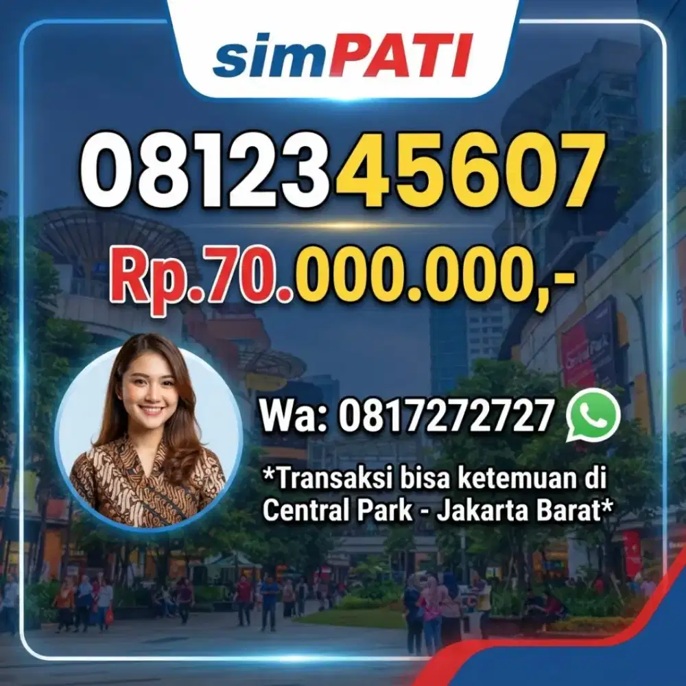 NOMOR CANTIK SIMPATI 12345607
