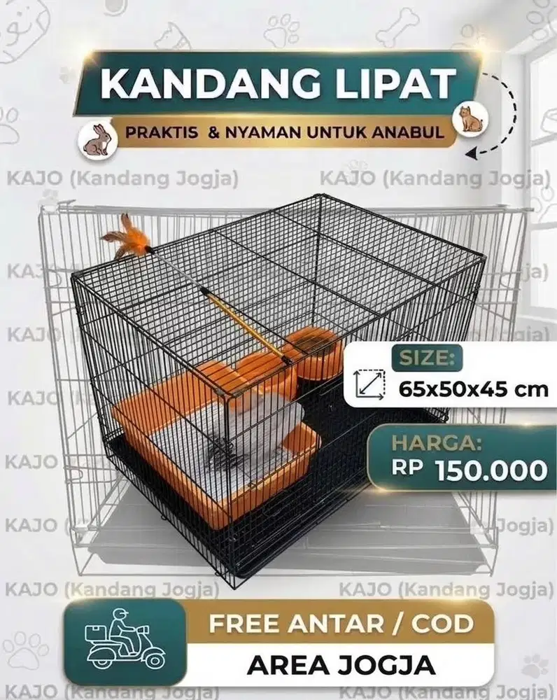 Kandang kucing 1 set murah