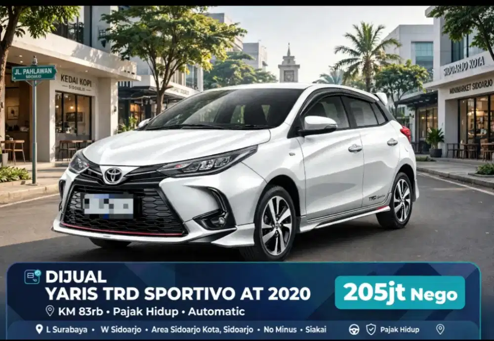 YARIS TRD SPORTIVO AT 2020 KM 83rb Pajak hidup