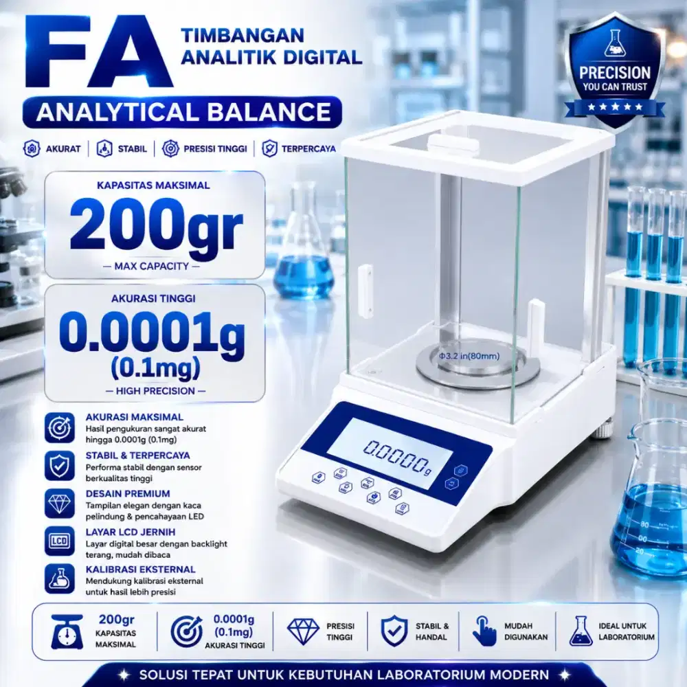 timbangan digital analitik laboratorium 220g 0.0001g/ 0,1mg