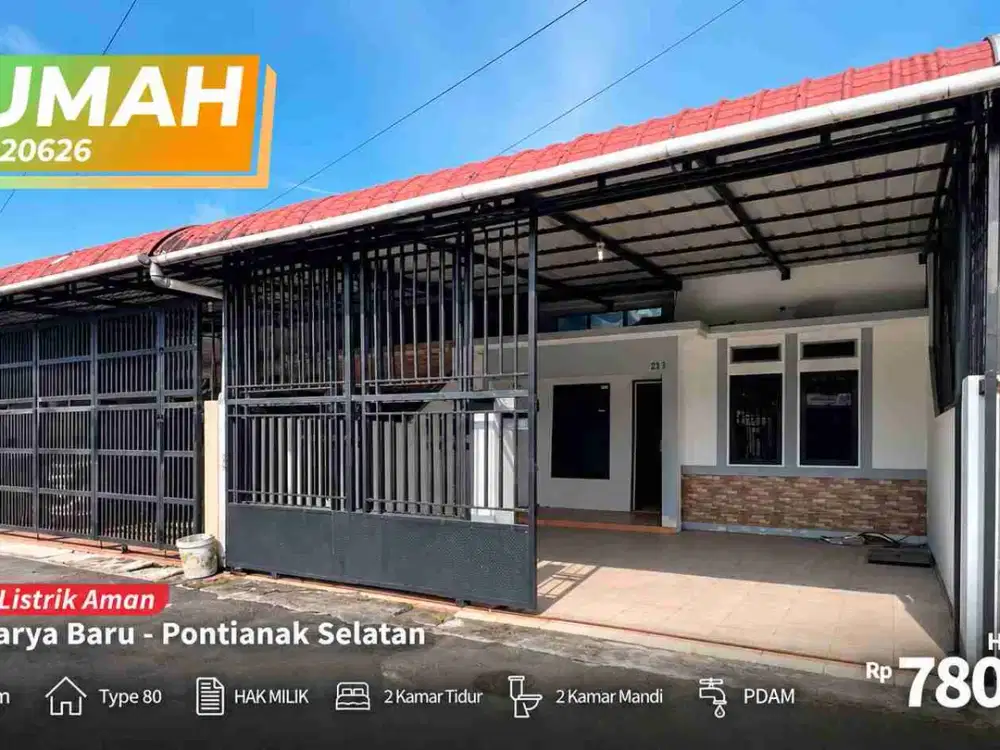 Rumah di Jl. Karya Baru Pontianak Selatan – Lokasi Strategis