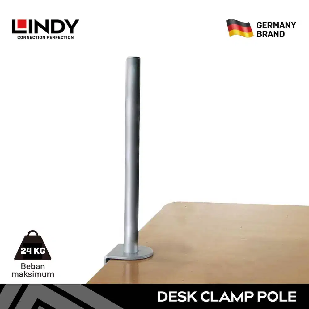 LINDY Stand Pole Tiang Bracket TV Monitor Desk Clamp Jepit Meja