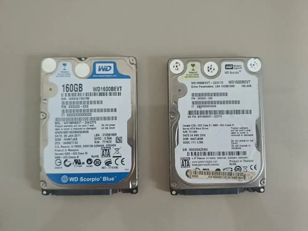 Hardisk Laptop 160GB