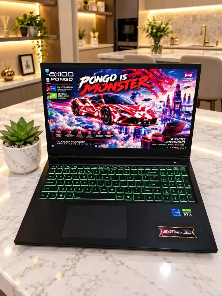 Laptop Gaming AXIOO PONGO NVIDIA RTX 4060 Core i7 RAM 16Gb SSD 512Gb