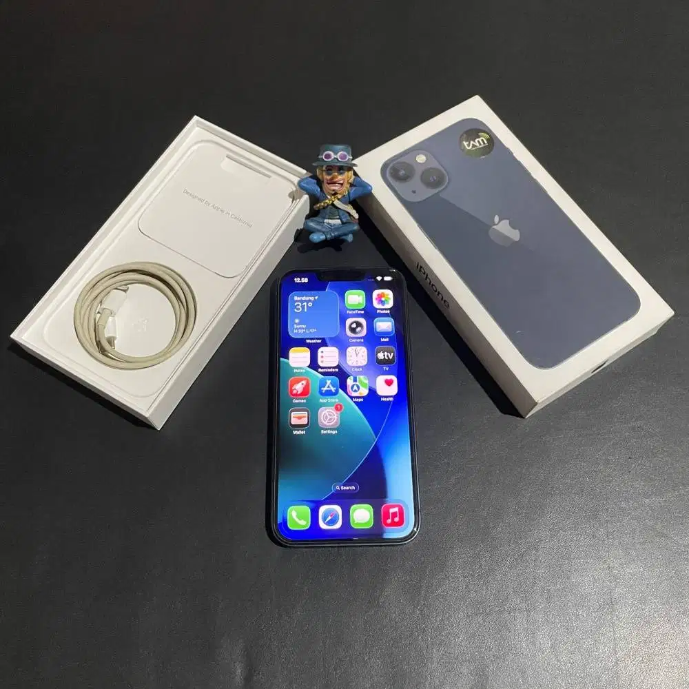 iPhone 13 128gb Midnight Garansi iBox Aktif Fullset Original