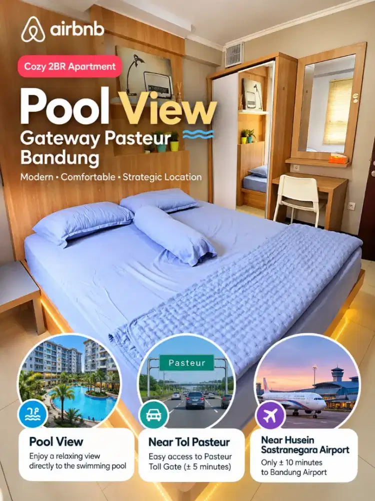 Disewakan Apartemen Gateway Pasteur Pool View