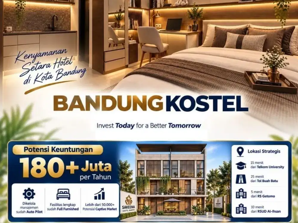JUAL Kosan BUAH BATU (6 KAMAR) Dekat (KAMPUS UNIV TELKOM) Kost Bojongsoang Bandung (SKN)