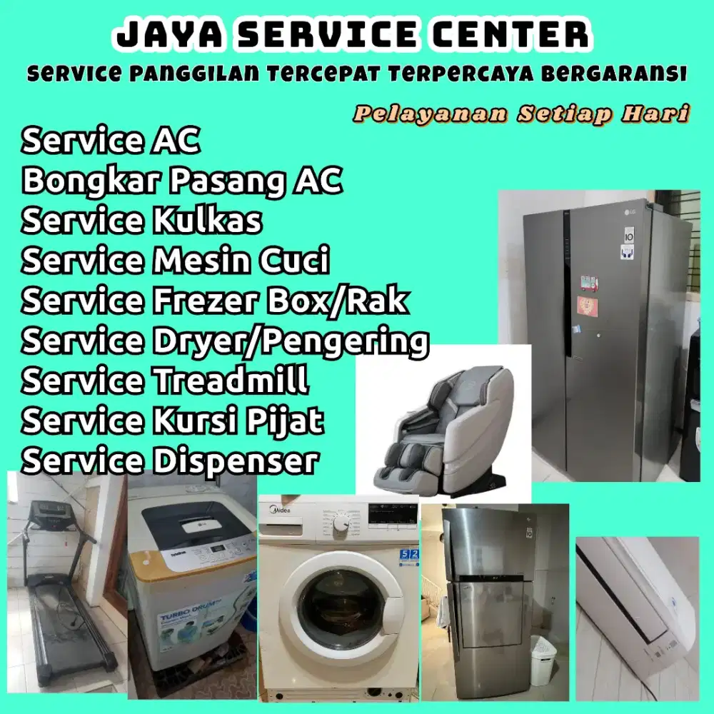 Service Mesin Cuci Kulkas Frezer Bongkar Pasang AC Servis AC Treadmill