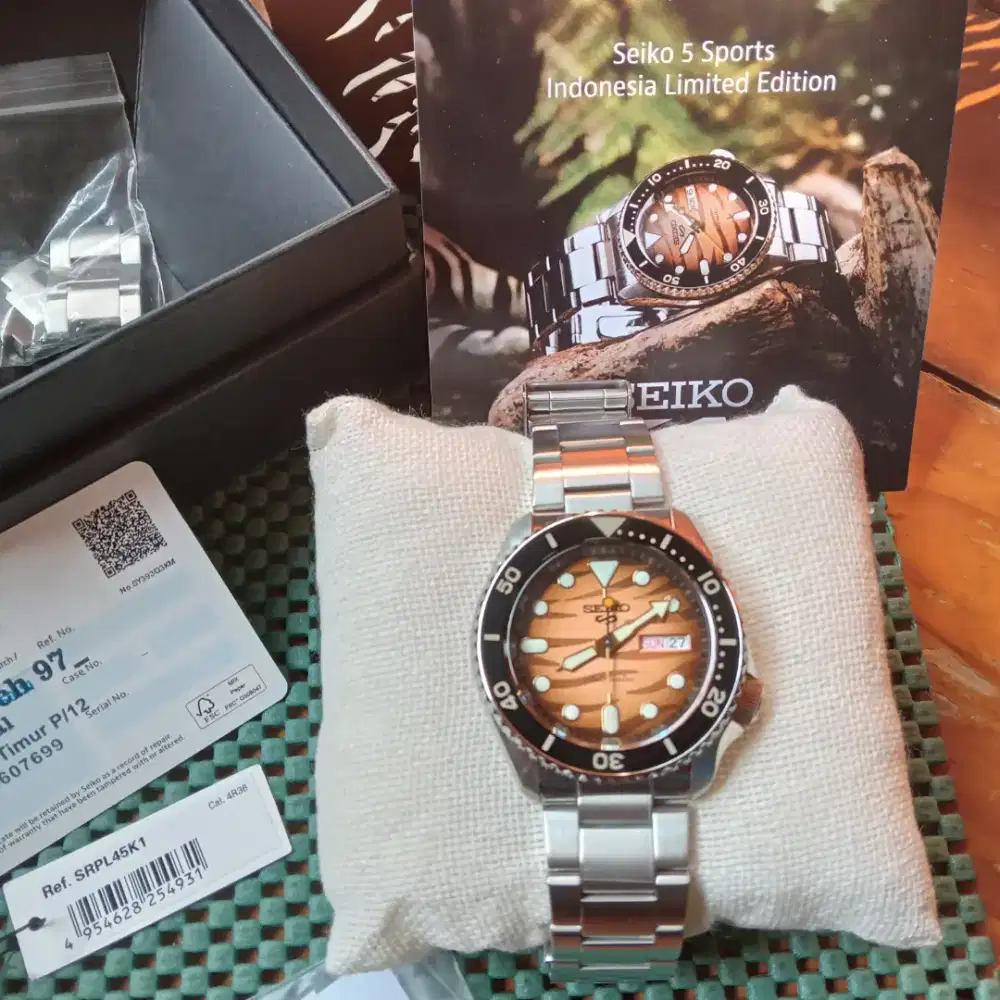 Preloved Koleksi Pribadi Seiko SRPK45K1 Limited Edition Sumatera Tiger
