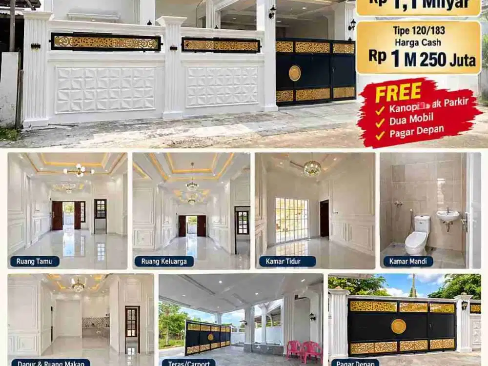 DI JUAL RUMAH MEWAH DEKAT UNILA, CANIA BELAKANG HONDA BAY PAS BANDAR LAMPUNG