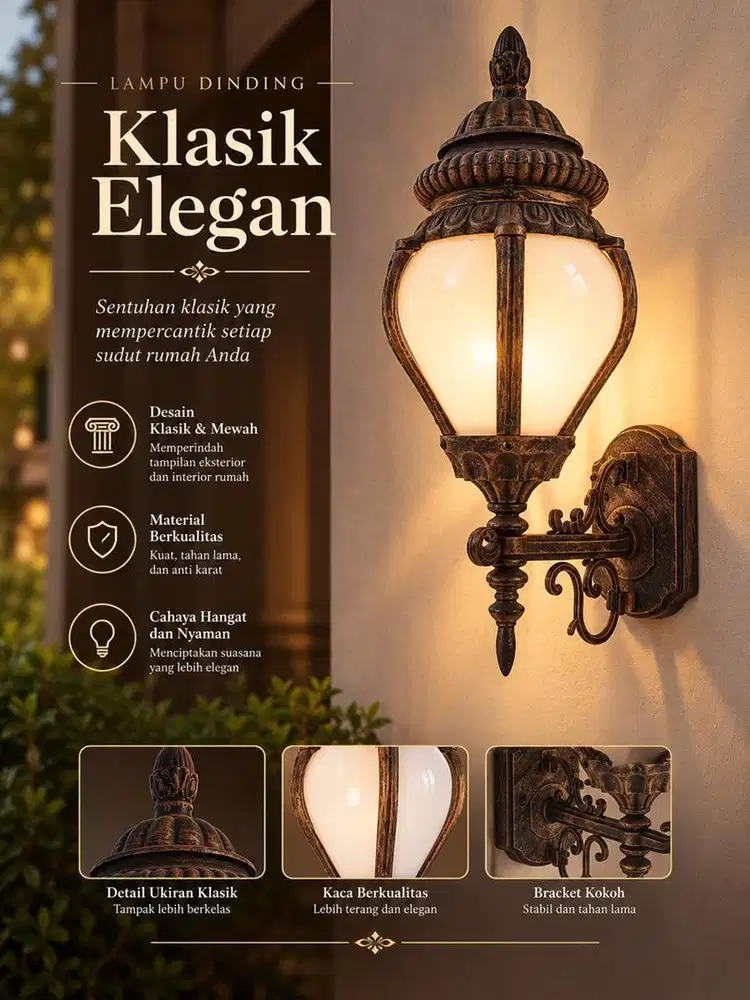 LAMPU DINDING KLASIK