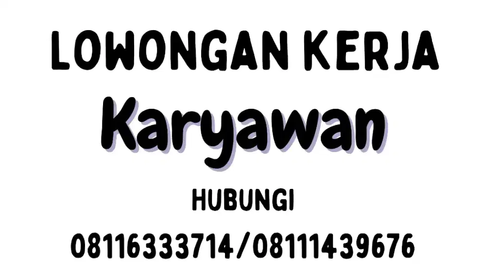 Lowongan kerja di Laundry