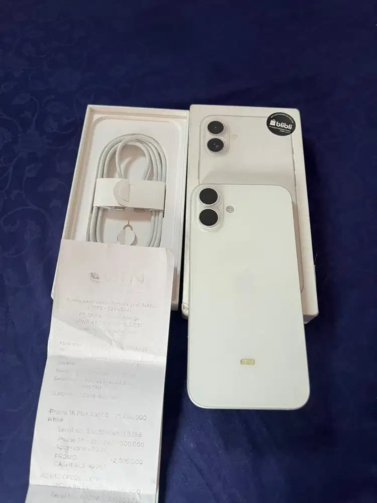 IPHONE 16 PLUS 256GB RESMI IBOX FULL ORI BH 91%