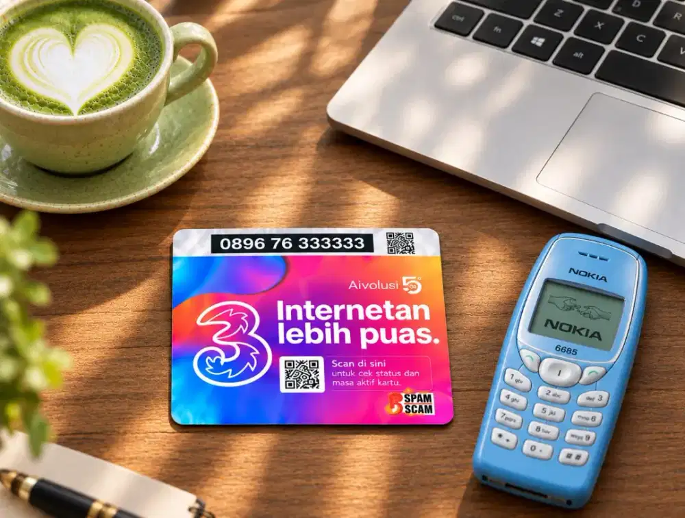 (bisa COD) PROMO Nomor CANTIK kartu TRI INDOSAT HOKI HEKSA 333 333