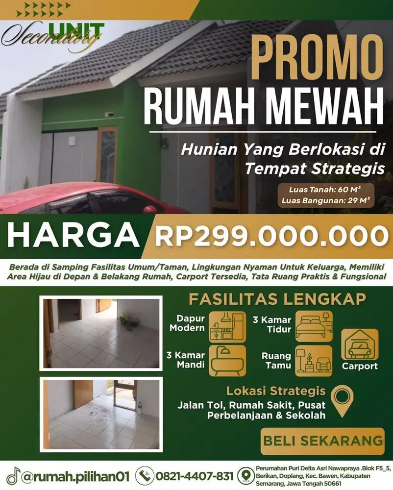 HUNIAN EFISIEN DENGAN RUANG HIJAU DI SEKITARNYA
