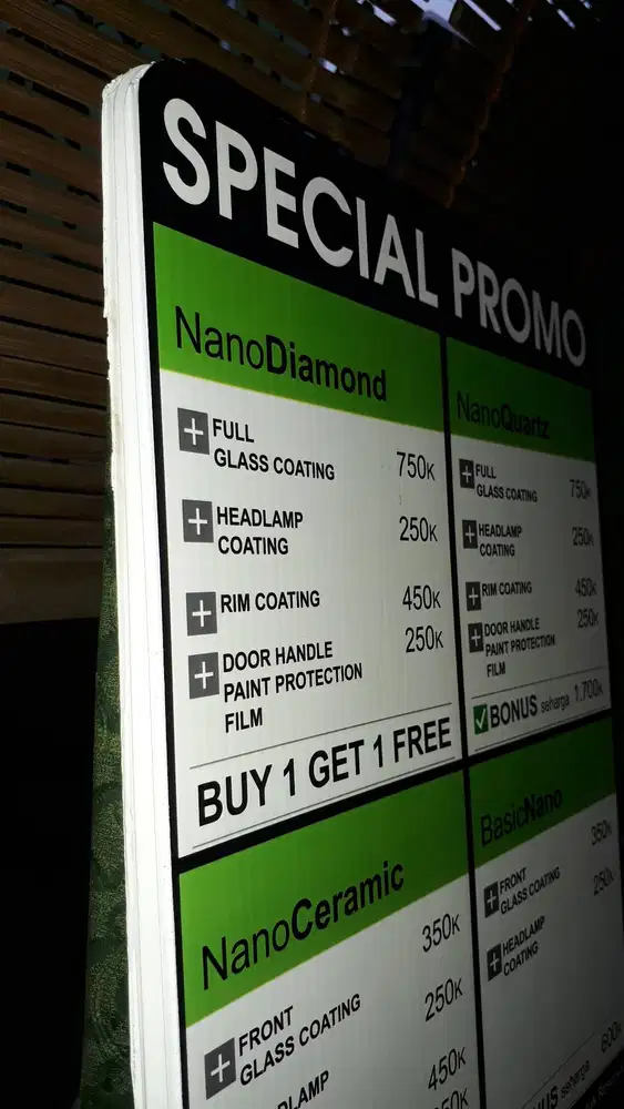 Bikin Papan Nama plus lampu tembak plang neon box reklame toko ruko