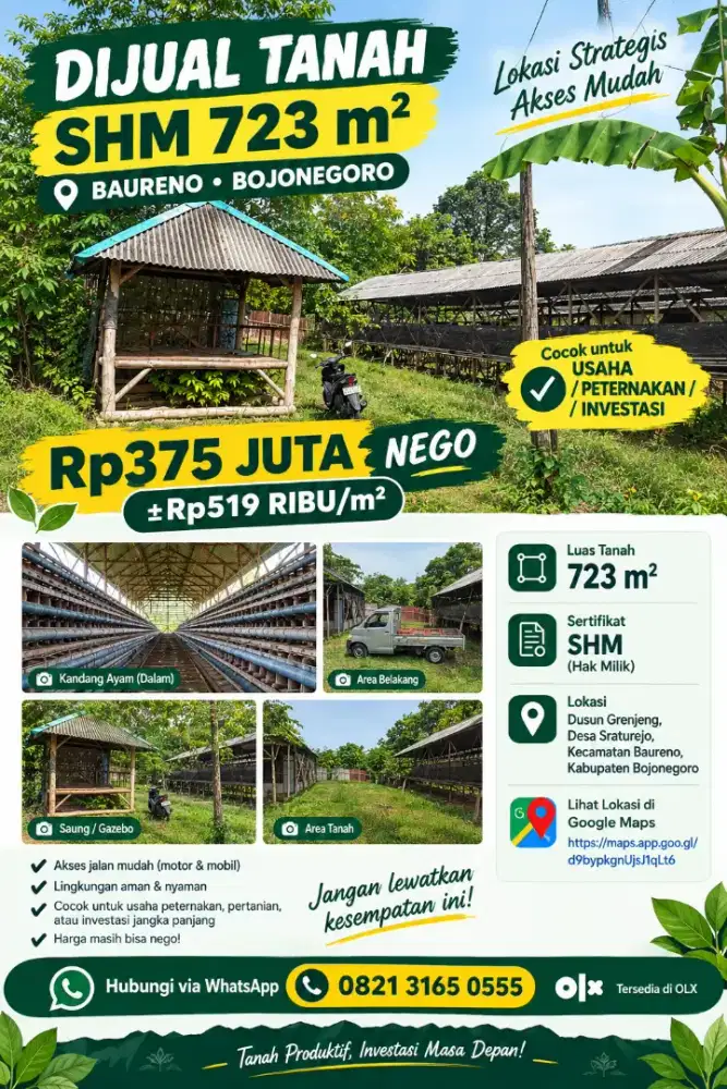 DIJUAL TANAH PRODUKTIF & SIAP PAKAI