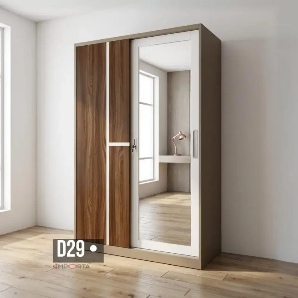 Lemari Pakaian Besi Pintu Sliding Importa S03-120 D29