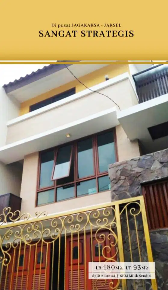 Dijual Cepat! Rumah 3 Lantai Siap Huni & Investasi Emas di Jagakarsa
