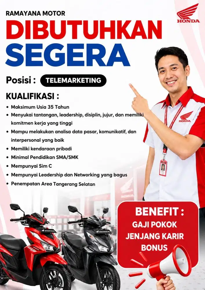 Dibutuhkan Segera Telemarketing