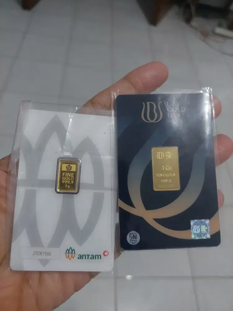 Jual sepaket 2gr antam dan 3gr UBS nota