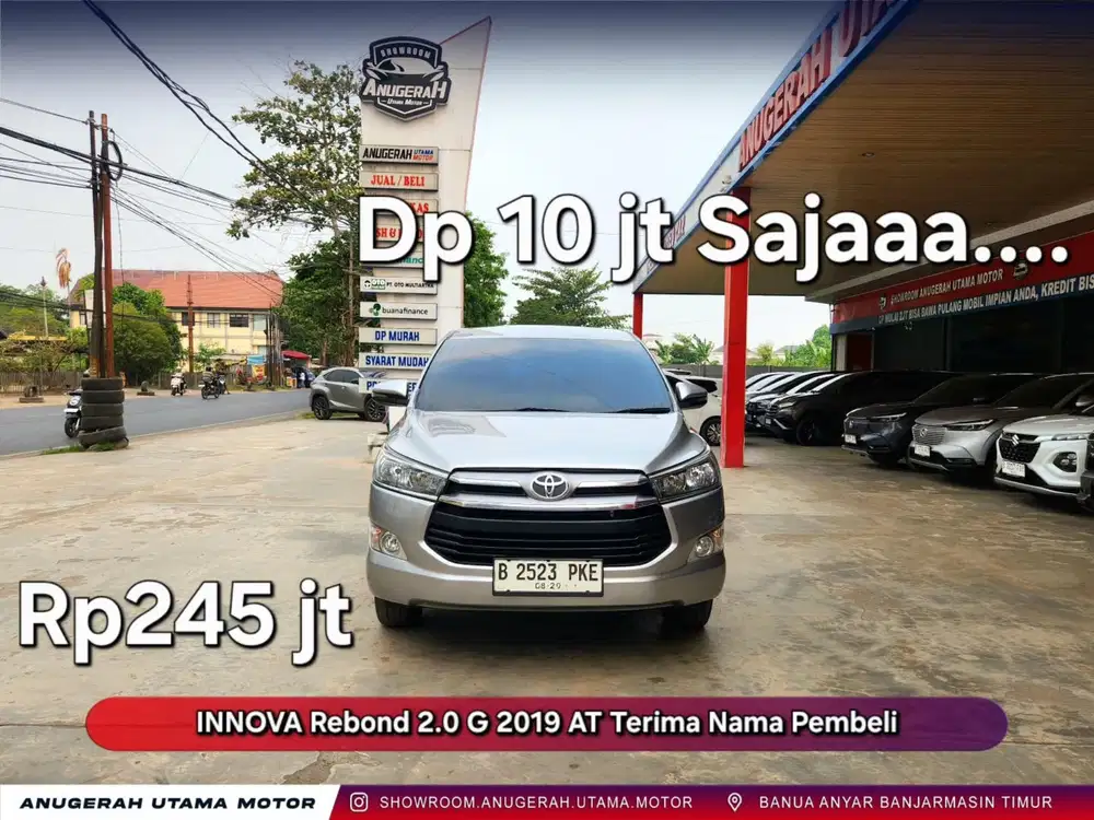 Dp10jt INNOVA Reborn G 2019 AT Terima Nama Pembeli