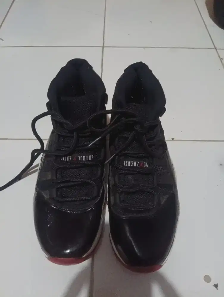 Sepatu Nike Air Jordan Retro 11 Bred Second mantap