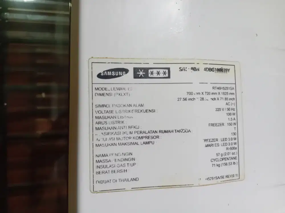 Kulkas samsung inverter 2 pintu jumbo