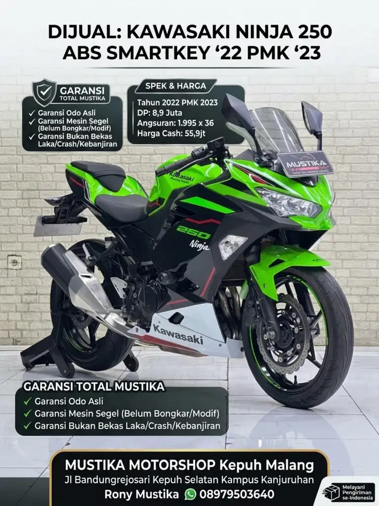READY‼️ KAWASAKI NINJA 250 ABS KEYLESS 2022 SUPER MULUS NOMINUS