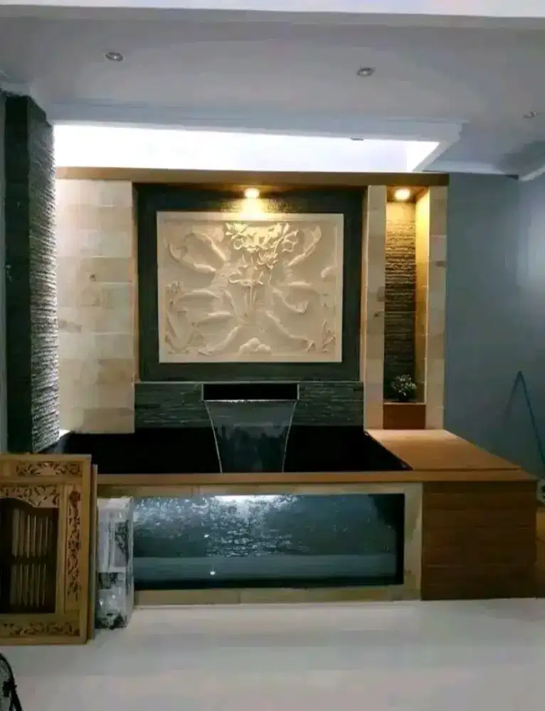 Kolam dan taman minimalis
