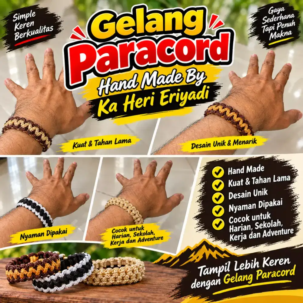 Gelang Tali Paracord Hand Made By Ka Heri Eriyadi
