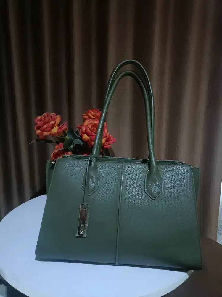 Tote bag hush puppies olive dark green