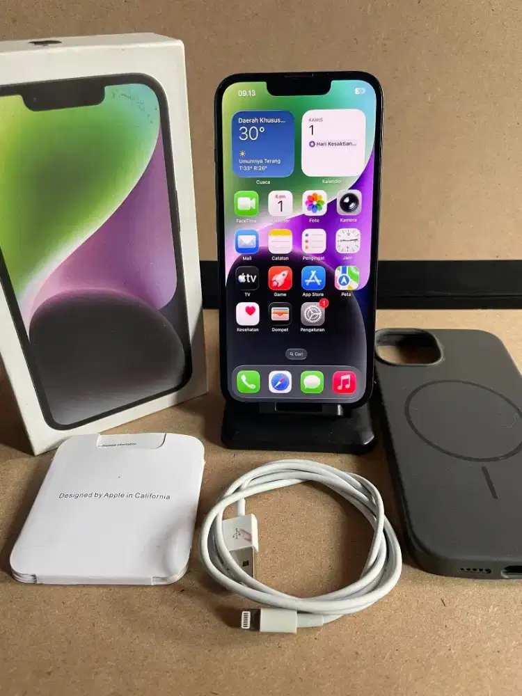 Iphone 14 128gb midnight inter all operator fulset mulus no minus