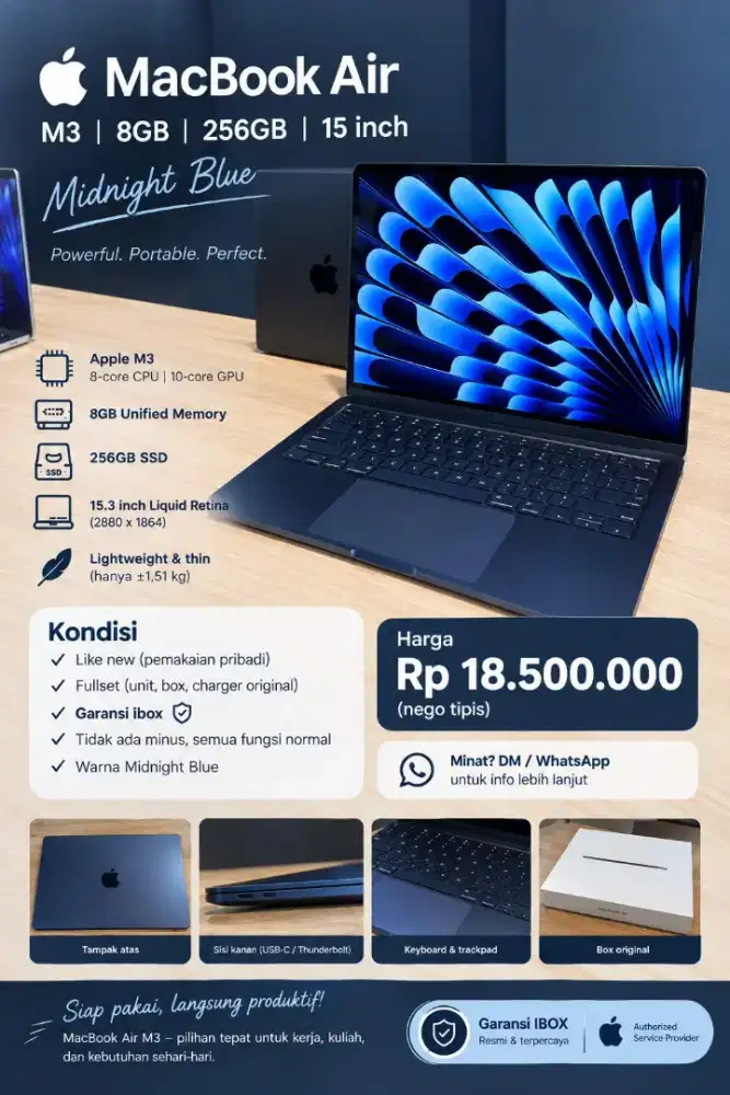 Dijual MacBook Air M3