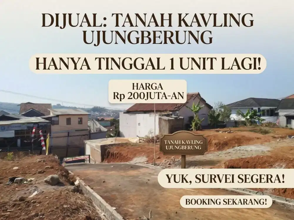 Tanah Kavling Ujungberung stok terbatas