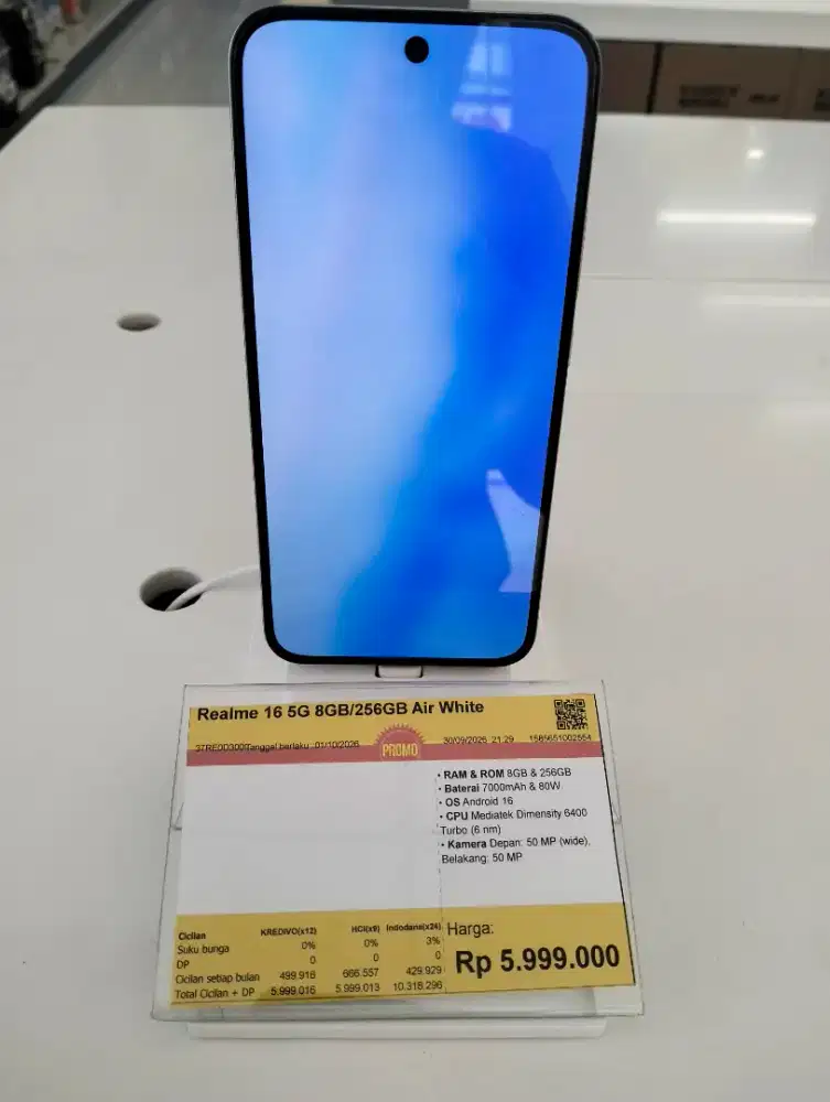 Realme 16 5G 8/255GB Air White kredit tanpa dp