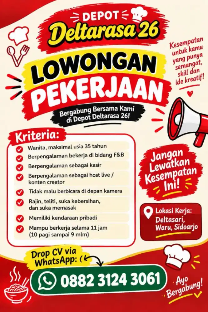 Lowongan depot deltarasa