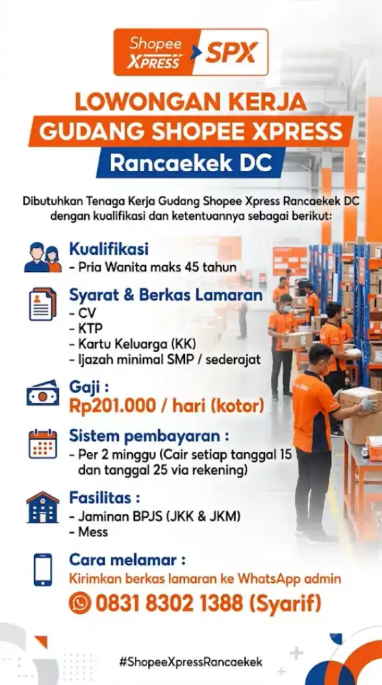 Lowongan Kerja Gudang Shopee Rancaekek DC