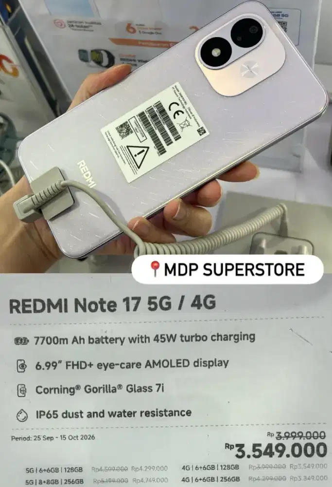PROMO KREDIT REDMI NOTE 17 5G 256gb GRATIS 1X CICILAN