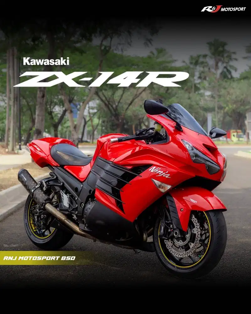 Kawasaki ZX14R ZX 14 R ZX 10 R ZX6 Nik 2013 Warna Merah KM 16.000an