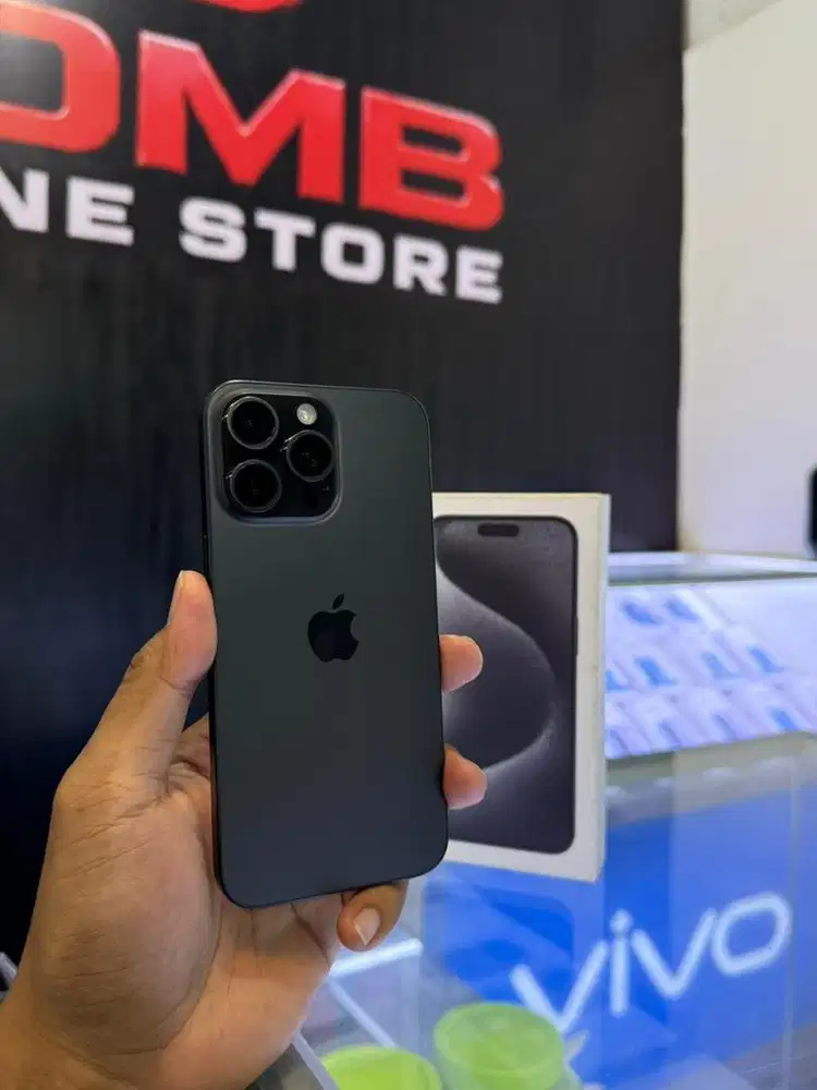 Iphone 15 promax 256gb ibox black titanium