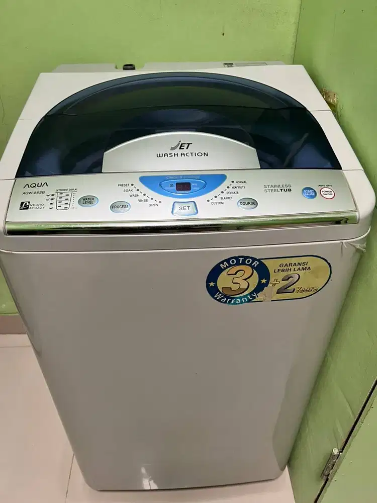 DIJUAL CPT Mesin Cuci Aqua Top Loading 1 tabung full otomatis Termurah