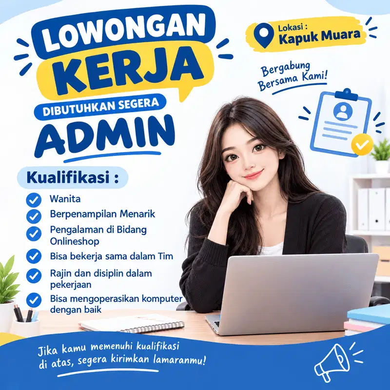 LOWONGAN KERJA ADMIN ONLINE SHOP
