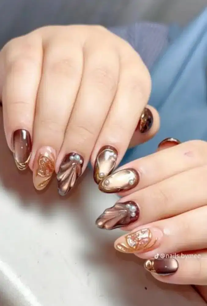 Nailart polosan atau motif