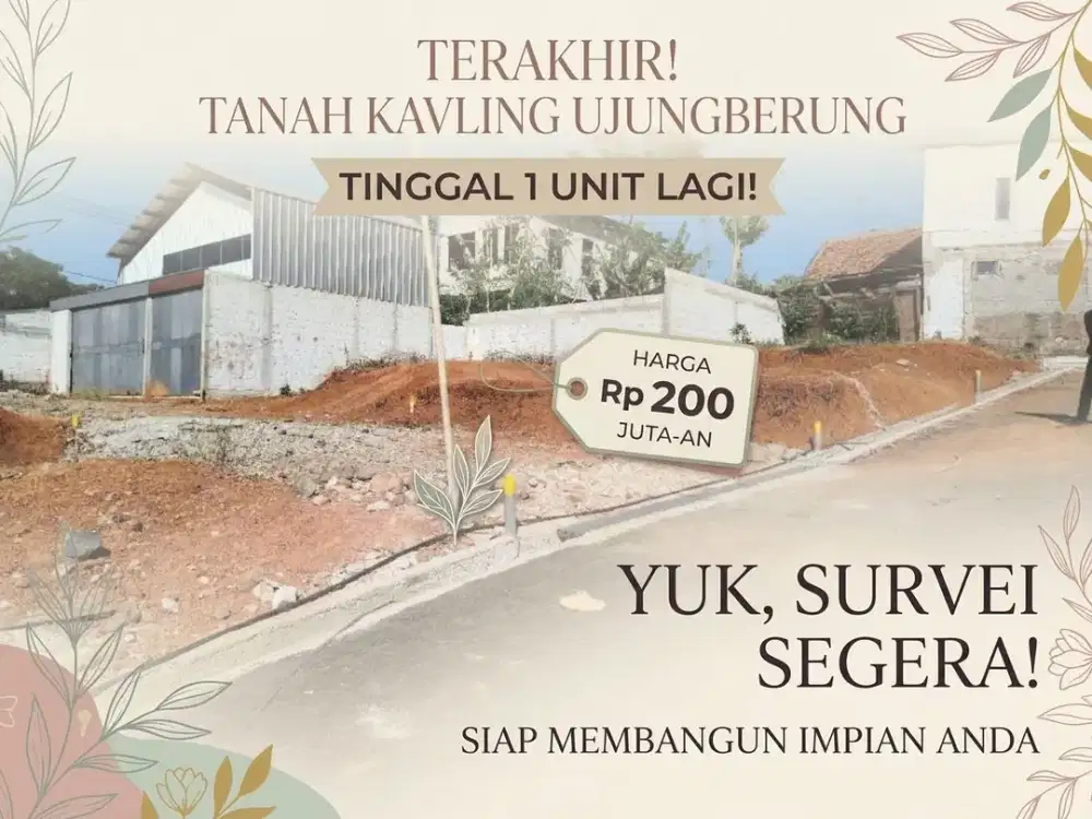Tanah Kavling eksclusive Ujungberung hanya 1 Unit lagi