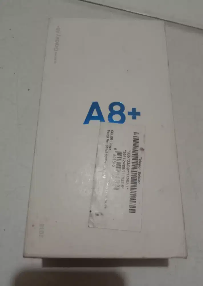 Box dus only Samsung galaxy A8+ ram 6Gb / 64 Gb, warna black.
