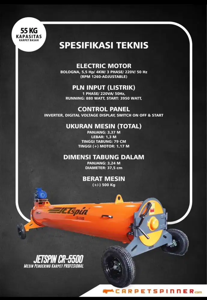 Mesin Spinner, Polisher,Perontok debu karpet